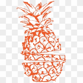 Transparent Pineapple Outline Png - Pineapple Black And White, Png Download - black and white pineapple png