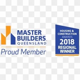 H&c 2018 Regional Winner Logo Transparent - Master Builders Qld Member, HD Png Download - blue aura png