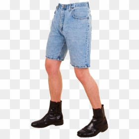 A Pair Of Legs In Jean Shorts With A Transparent Background - Pair Of Legs Png, Png Download - jean shorts png