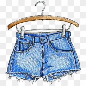 Jeans Shorts Drawing Clipart , Png Download - Jean Shorts Drawing, Transparent Png - jean shorts png