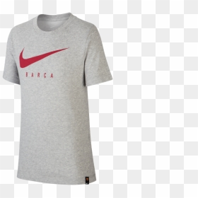 Nike Fc Barcelona Grey Shirt, HD Png Download - fc barcelona png