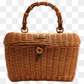 Gucci Cestino Bamboo-handle Wooden Basket Bag - Wicker Basket Bag Gucci, HD Png Download - gucci bag png