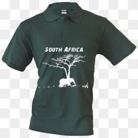 Mens Golf Shirt South Africa Elephant Silhouette - Polo Shirt, HD Png Download - africa silhouette png