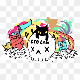 Cat Skull Sticker By Geo Law - Transparent Cat Skull Gif, HD Png Download - trafalgar law png