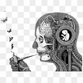 Thought Illustration Irritability Skull - Hideo Yamamoto, HD Png Download - alchemy png