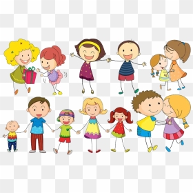 Transparent Family Cartoon Png - Three Brothers And One Sister, Png Download - family cartoon png