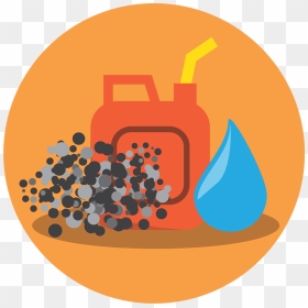 Fuel Oil Container, Exhaust Particles, And A Water - Illustration, HD Png Download - water drop icon png