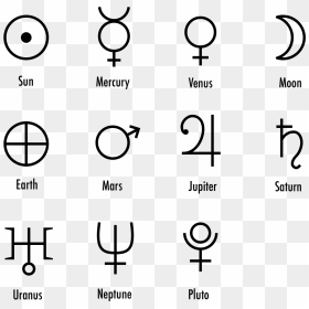 Lesson Planets In Astrology Bits - Alchemy Symbols Planets, HD Png Download - alchemy png