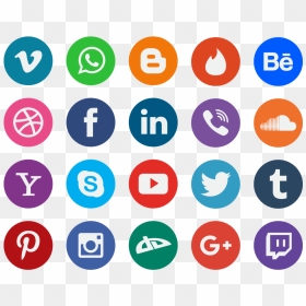 Social Media Icon Vector Free Graphic Collection - Social Media Icons Red And Black, HD Png Download - number 1 icon png