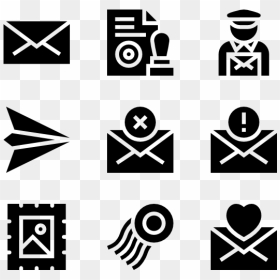 Black, HD Png Download - mail symbol png