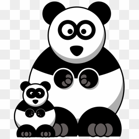 Coloring Pages Of Cute Cartoon Pandas, HD Png Download - family cartoon png