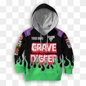 Hoodie, HD Png Download - grave digger png