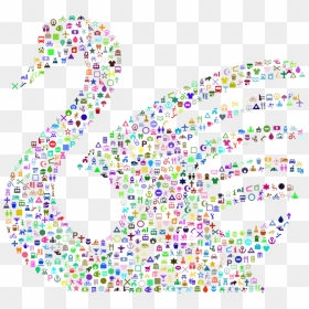 Line,computer Icons,public Domain - Water Bird, HD Png Download - swan silhouette png