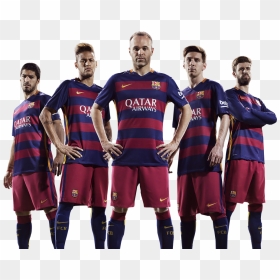 Luis Suarez, Neymar, Andres Iniesta, Lionel Messi & - Messi Suarez Neymar And Iniesta, HD Png Download - luis suarez png