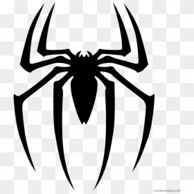 Spider Silhouette Animal Free Black White Clipart Images - Spider Man Spider Logo, HD Png Download - spider silhouette png