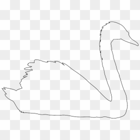 Line Art, HD Png Download - swan silhouette png