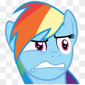 Sollace, Cringing, Daring Done, Faic, Frown, Grimace, - Friendship Is Magic Rainbow Dash, HD Png Download - grimace png