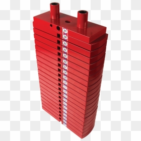 Premium Red 200 Lb Weight Stack - Body-solid, HD Png Download - stack of plates png