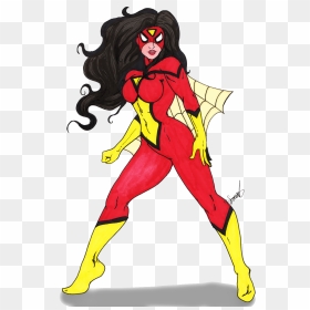 Spider Woman Png Hd, Transparent Png - spider silhouette png