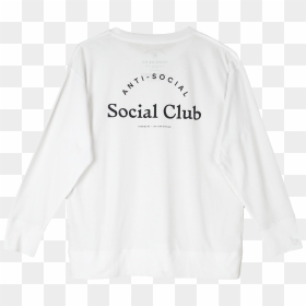 Transparent Anti Social Social Club Png - Long-sleeved T-shirt, Png Download - anti social social club logo png