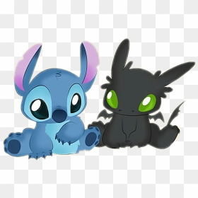 Transparent Dragones Png - Toothless Dragon And Stitch, Png Download - stich png