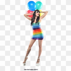 Thumb Image - Rainbow Latex Dress, HD Png Download - tubes femmes png