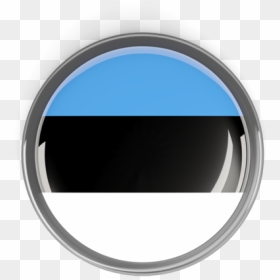 Metal Framed Round Button - Circles With Lines Flag Of Estonia Png, Transparent Png - camera lens icon png