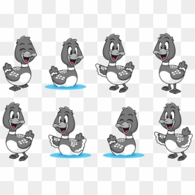Cartoon Ducks In Pond Png, Transparent Png - swan silhouette png