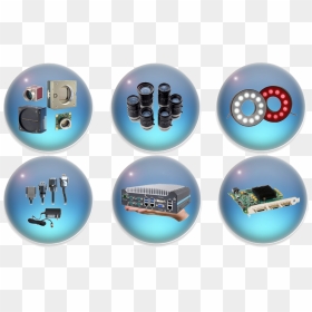 Click Icons To Learn More About Our Machine Vision - Electronics, HD Png Download - camera lens icon png