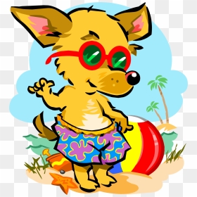 Beach Fox Clip Arts - Animals At The Beach Clipart, HD Png Download - fox icon png