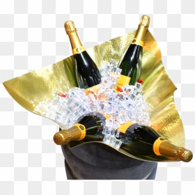 Champagne, HD Png Download - gold champagne bottle png