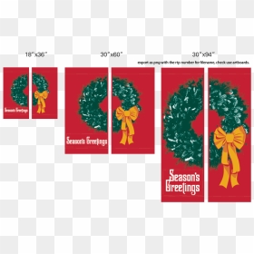 Seasons Greeting Wreath - Wreath, HD Png Download - fancy banner png