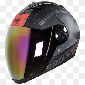 Sba-2 Search & Rescue Mat Black Red With Gold Visor - Motorcycle Helmet, HD Png Download - visor png