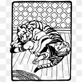 Sleeping With A Tiger Clip Arts - Sleeping Tiger Lineart, HD Png Download - tiger icon png
