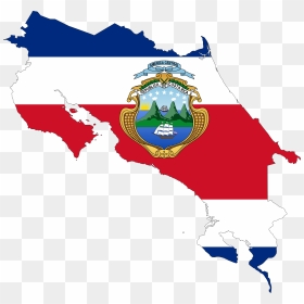 Clipart - Costa Rica Map Flag, HD Png Download - bolivia flag png