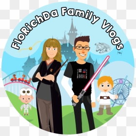 Design And Illustration Of Logo An Banner For Florichda - Family Vlogs, HD Png Download - fancy banner png