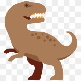 T-rex Emoji Clipart - T Rex Emoji Twitter, HD Png Download - t rex silhouette png