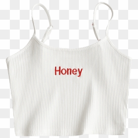 Honey Shirt Crop Top, HD Png Download - white tank top png