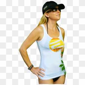 T-shirt Ladies White Tank Top - Girl, HD Png Download - white tank top png