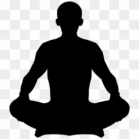 Meditation Yoga Pose Outline, HD Png Download - meditation silhouette png