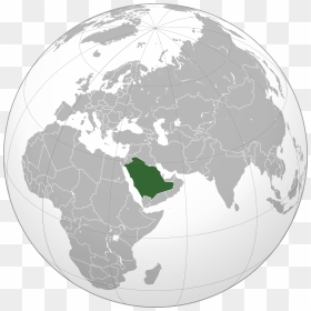 Saudi Arabia Map - Saudi Arabia In The World, HD Png Download - saudi arabia flag png