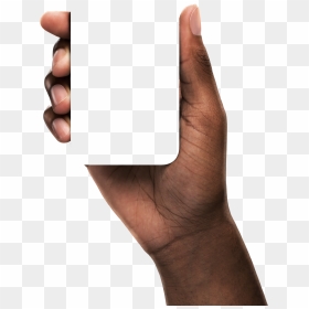 Mobile Shopping Gif, Transparent Png - Black Hand Holding Iphone, Png Download - flat hand png