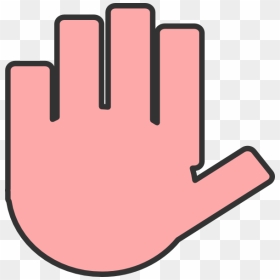 Flat Hand Pink Clip Art At Clker, HD Png Download - flat hand png
