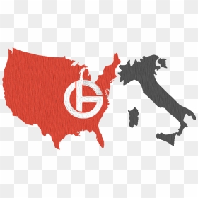 Map Of Usa & Italy - Italy Map To Trace, HD Png Download - saudi arabia flag png