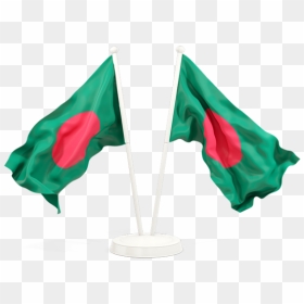 Two Waving Flags - Saudi And Qatar Flag, HD Png Download - bangladesh flag png
