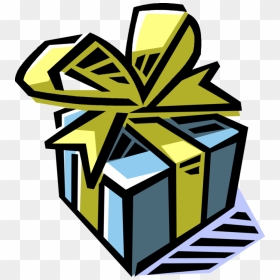Vector Illustration Of Gift Wrapped Birthday, Anniversary,, HD Png Download - bow vector png