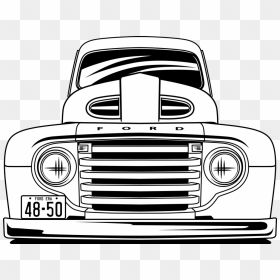 Transparent Ford Pickup Truck Clipart - First Generation Ford F Series, HD Png Download - truck front png