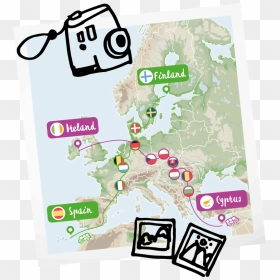 Road Trip Project Europe Routes - Road Trip Travel Map Europe, HD Png Download - road trip png