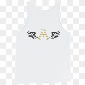 Mm® White Tank Top With Gold Black Iconic Logo"  Class="lazyload - Arcangel La Maravilla, HD Png Download - white tank top png