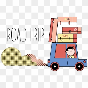 Transparent Car Trip Clipart - Road Trip Vector Free, HD Png Download - road trip png